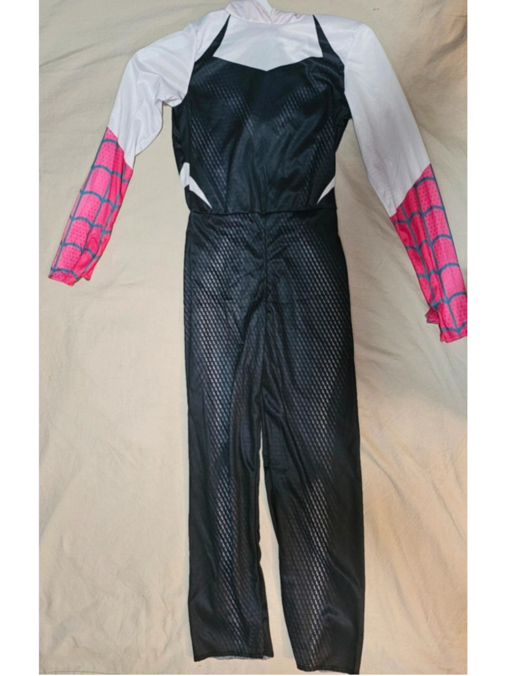 Girls Spider-Gwen Costume One Size Black Pink Halloween Outfit size 6/6x
